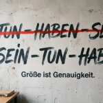 Aus Tun – Haben – Sein wird Sein – Tun – Haben: Größe ist keine Frage des Tuns
